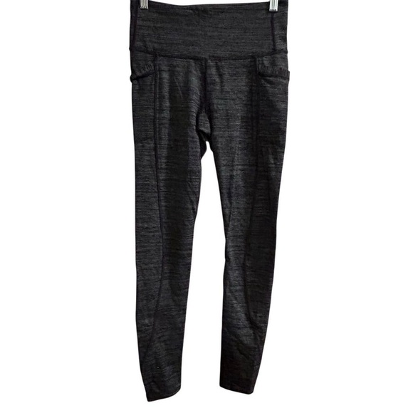 Athleta Spacedye Chaturanga Gray Leggings Size S High-Rise Stash Pocket Yoga - Picture 1 of 9